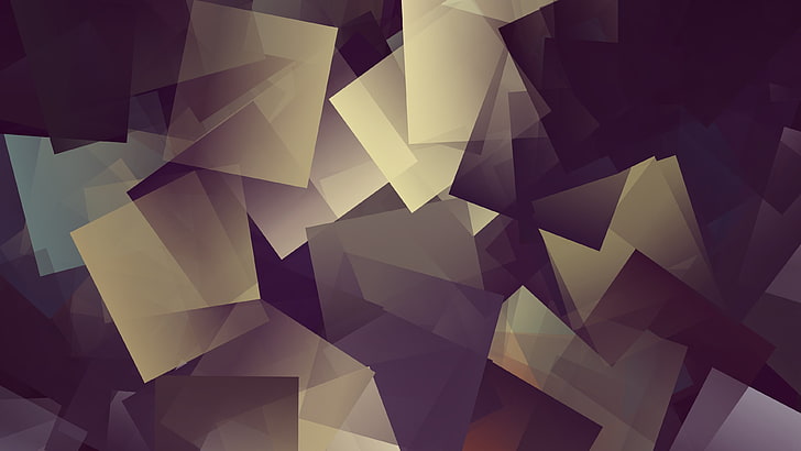 white and purple star print textile, rave, Linux, cube, square, geometry, gradient, HD wallpaper