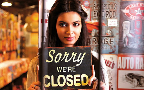 Diana Penty in Cocktail, sorry we're closed signage, cocktail, diana, penty, indian actress, HD wallpaper HD wallpaper