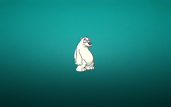 Ilustración del oso blanco, minimalismo, oso polar, oso, fondo azulado, caridad, Fondo de pantalla HD