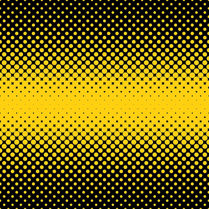 Yellow and black background, points, circles, semitone, yellow, black, HD  wallpaper | Wallpaperbetter