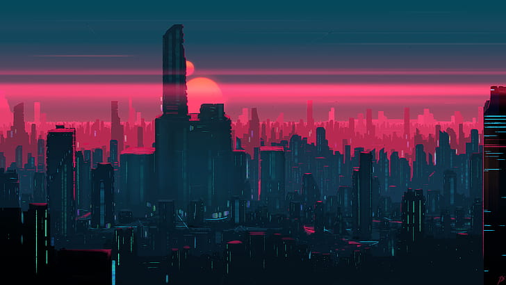 Science-Fiction, Stadt, Gebäude, Stadtansicht, Futuristisch, Wolkenkratzer, HD-Hintergrundbild