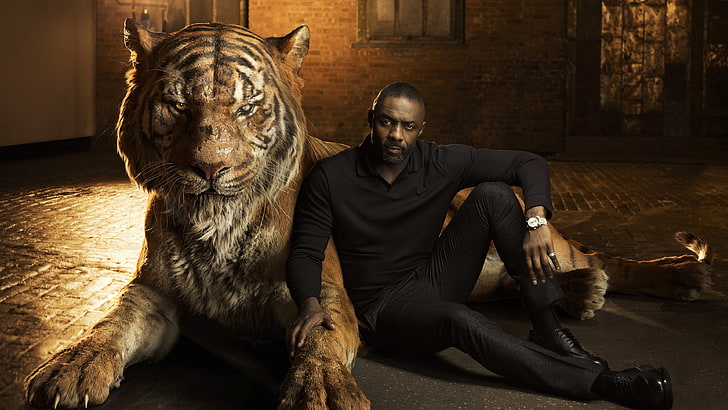tigre arancione, tigre, Idris Elba, Shere Khan, The Jungle Book, Sfondo HD