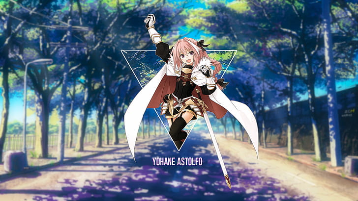 anime, trampas, picture-in-picture, Fate Series, Fate / Apocrypha, Rider of Black (Fate / Apocrypha), Astolfo (Fate / Apocrypha), chicas anime, Fondo de pantalla HD