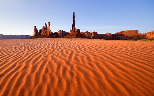 Море от червен пясък Паметник Долина Навахо племенни парк Аризона САЩ Тапет за работен плот 2560 × 1600, HD тапет HD wallpaper
