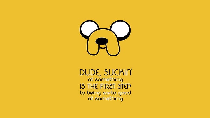 Dude, Suckin' poster, Jake, Adventure Time, Jake the Dog, HD wallpaper