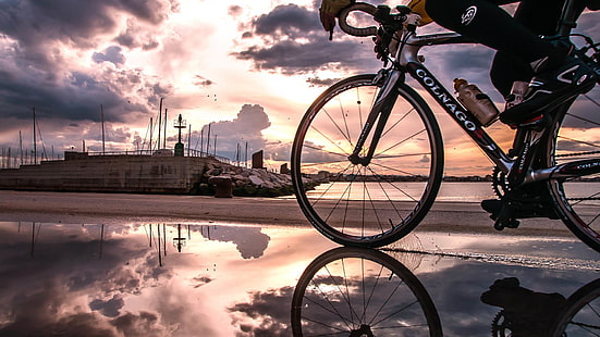자전거, 바퀴 달린 차량, 차량, 자전거 타는 사람, 자전거, 산악 자전거, 남자, 스포츠, 세발 자전거, 타기, 여름, 사람들, 옥외, 바퀴, 실루엣, 사이클링, 교통, HD 배경 화면 HD wallpaper