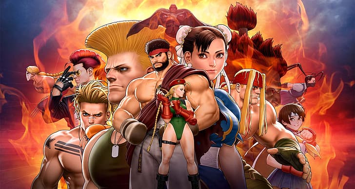 Street Fighter, videogames, Cammy White, Ryu (Street Fighter), Ibuki (Street Fighter), Luke, Sakura (street Fighter), Guile (personagem), Alex, Akuma, Chun-Li, Street Fighter VI, Street Fighter V, HD papel de parede