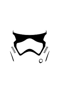 Star Wars: The Force Awakens, Star Wars, stormtrooper, minimalis, helm, tampilan potret, Wallpaper HD HD wallpaper