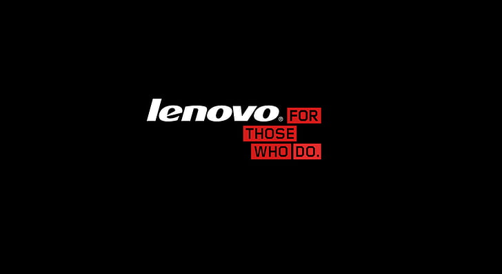 Technology, Lenovo, Black, Logo, Red, HD wallpaper