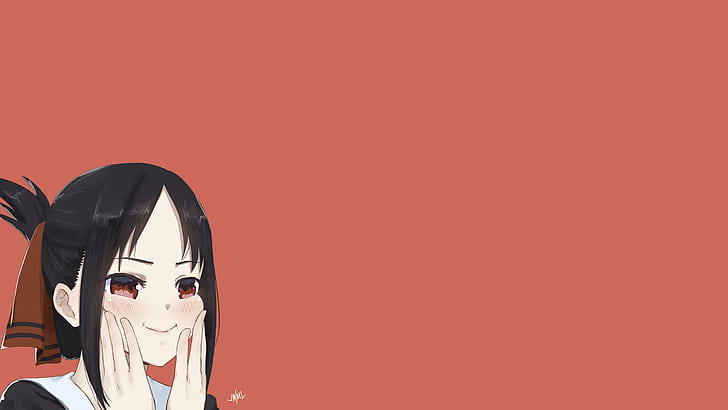 anime, anime girls, Kaguya-Sama: Love is War, Kaguya Shinomiya, simple background, HD wallpaper