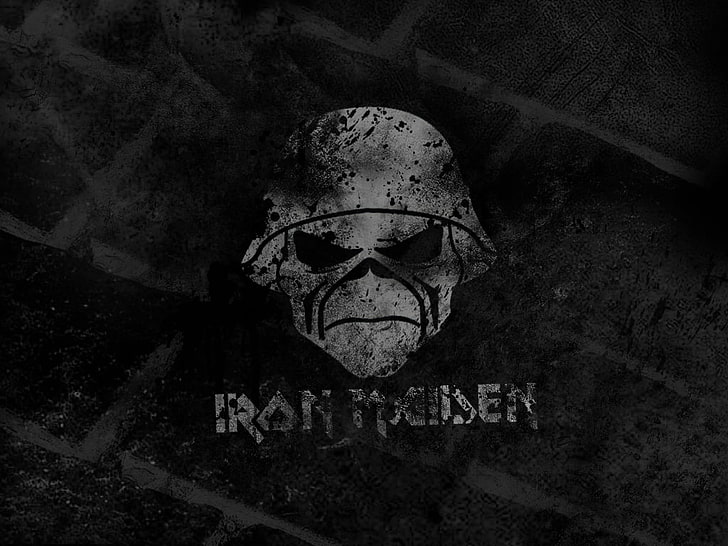 Iron Maiden logo, skull, Iron Maiden, music, Eddie, HD wallpaper