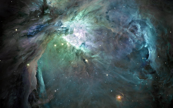 karya seni galaksi, ruang, nebula, penuh warna, Wallpaper HD