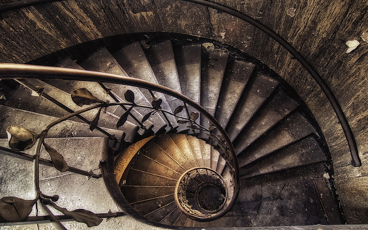 spiral stairs, staircase, Others, HD wallpaper