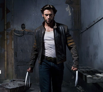 Hugh Jackman, selebriti, Wolverine, film, cakar, X-Men, Wallpaper HD HD wallpaper