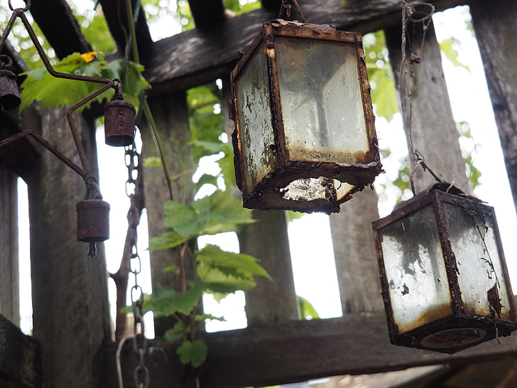 lantern, old, rust, HD wallpaper