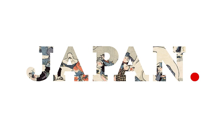 Logo Jepang, Jepang, tipografi, karya seni, Wallpaper HD