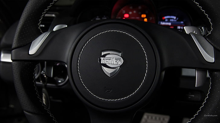 volant Bentley noir et gris, Porsche Boxter, voiture, TechArt, Fond d'écran HD