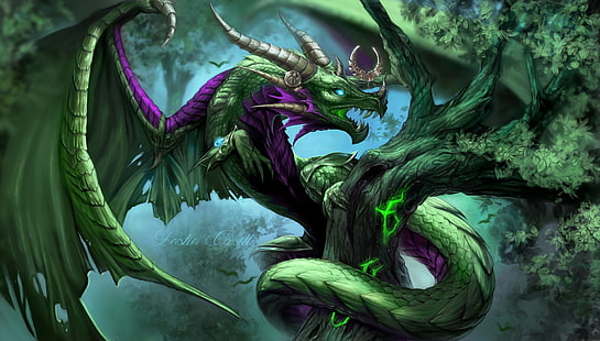 dragón, World of Warcraft, ysera, Hearthstone: Heroes of Warcraft, Fondo de pantalla HD HD wallpaper