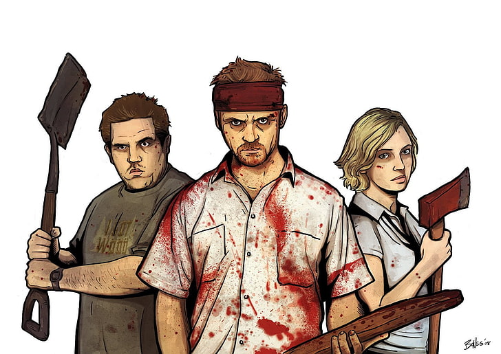 Movie, Shaun Of The Dead, Dark, Funny, Nick Frost, Simon Pegg, Slow Zombies, Zombie, HD wallpaper