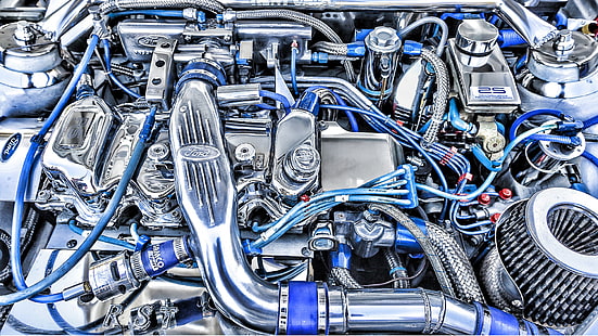 vehicle engine bay, Ford, engines, HD wallpaper HD wallpaper
