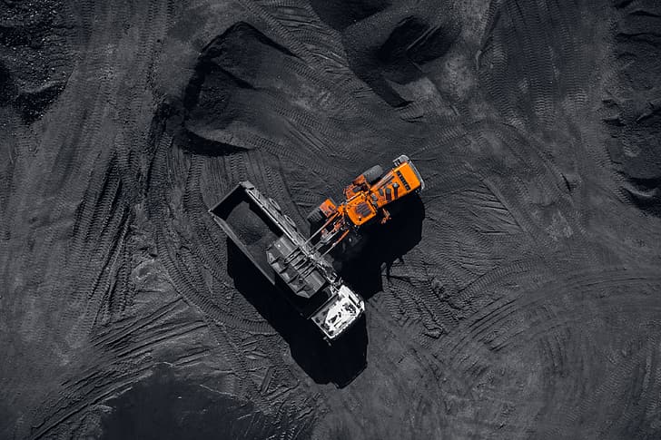 Staub, schwere Maschinen, Kohle, Bergbau, HD-Hintergrundbild