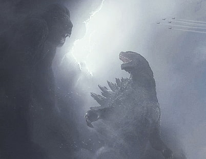 Film, Godzilla vs Kong, Godzilla, King Kong, HD tapet HD wallpaper