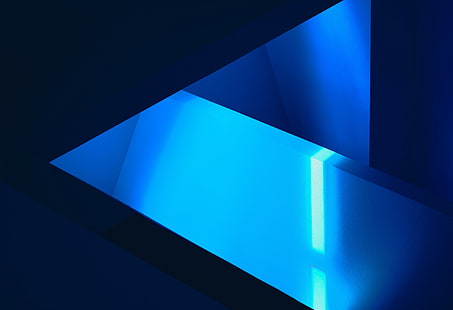 Изкуство, абстрактно, геометрично, син тъмен фон, изкуство, абстрактно, геометрично, син тъмен фон, HD тапет HD wallpaper
