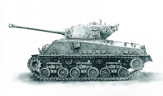 figura, guerra, carro armato, media, Sherman M4, periodo, mondo, secondo, 