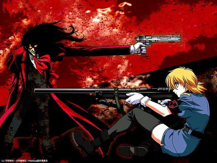alucard anime Ceres y Alucard Anime Hellsing HD Art, alucard, anime, ceres, vampire, Fondo de pantalla HD