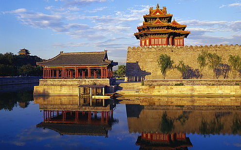 bâtiment, architecture, Chine, temple, Fond d'écran HD HD wallpaper