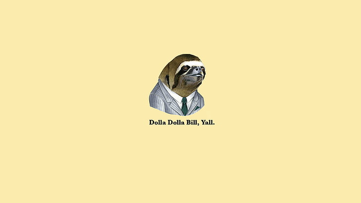 sloth illustration, sloths, minimalism, simple background, artwork, HD wallpaper