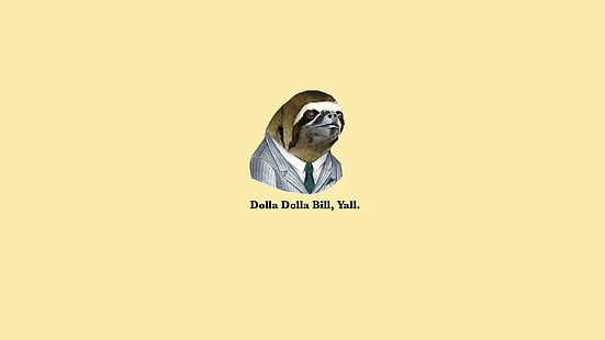 sloth illustration, sloths, minimalism, simple background, artwork, HD wallpaper HD wallpaper