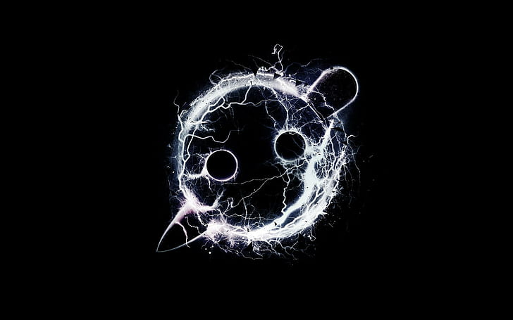 Knife Party, white and black round shaped illustration, music, 1920x1200, knife party, HD wallpaper