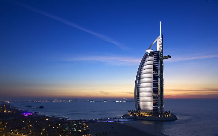 Дубай, бронирование, ОАЭ, Burj Al Arab Hotel, бассейн, путешествия, HD обои