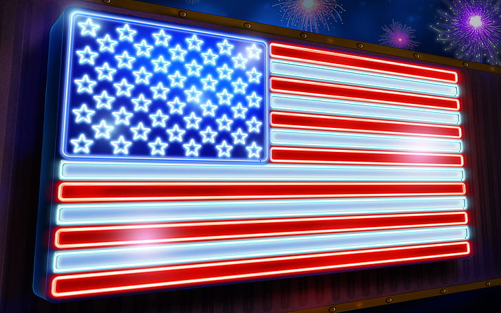 USA, Flagge, 3D, USA, Flagge, 3d, HD-Hintergrundbild