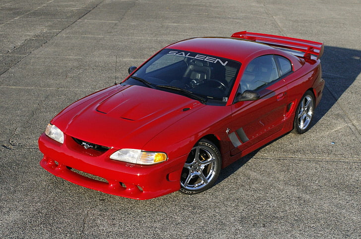1994, cars, ford, modified, mustang, red, s351, saleen, HD wallpaper