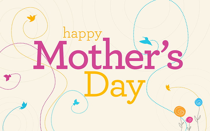 Bonne fête des mères, heureuse, jour, les mères, Fond d'écran HD