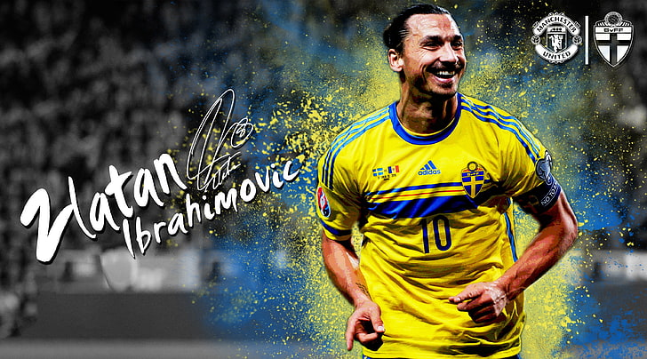 Zlatan Ibrahimovic Sverige - 2016, Sport, Fotboll, HD tapet