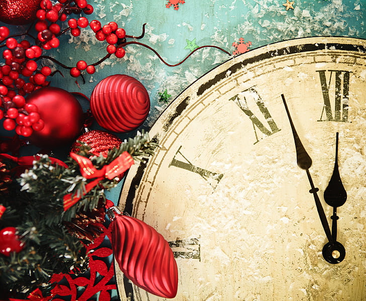 Ano Novo, Ano Novo, Natal, Feliz, jóias, relógios, HD papel de parede