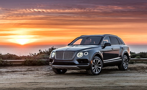 Bentley, Bentley Bentayga, Siyah Araba, Araba, Lüks Araba, SUV, Araç, HD masaüstü duvar kağıdı HD wallpaper