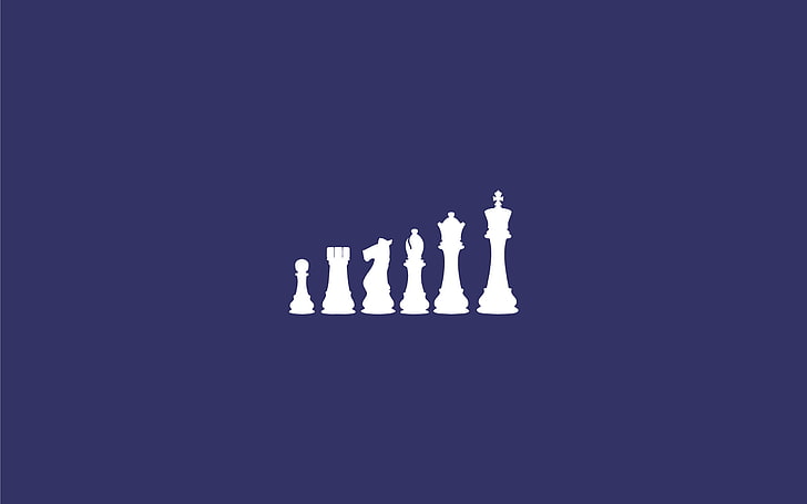 chess, board games, minimalism, simple, digital art, simple background, violet, HD wallpaper