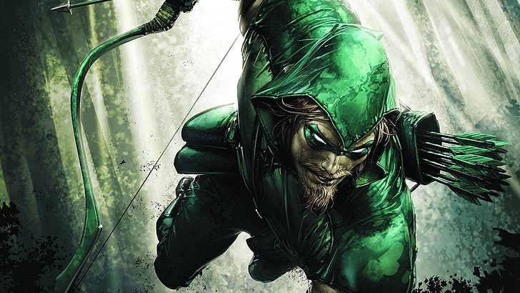 DC Green Arrow тапет, стрелка, поредицата, DC Comics, Оливър Куин, HD тапет
