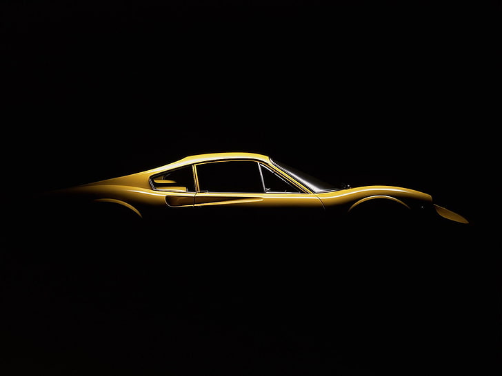 cupé amarillo, muscle cars, Mitchell Feinberg, Fondo de pantalla HD