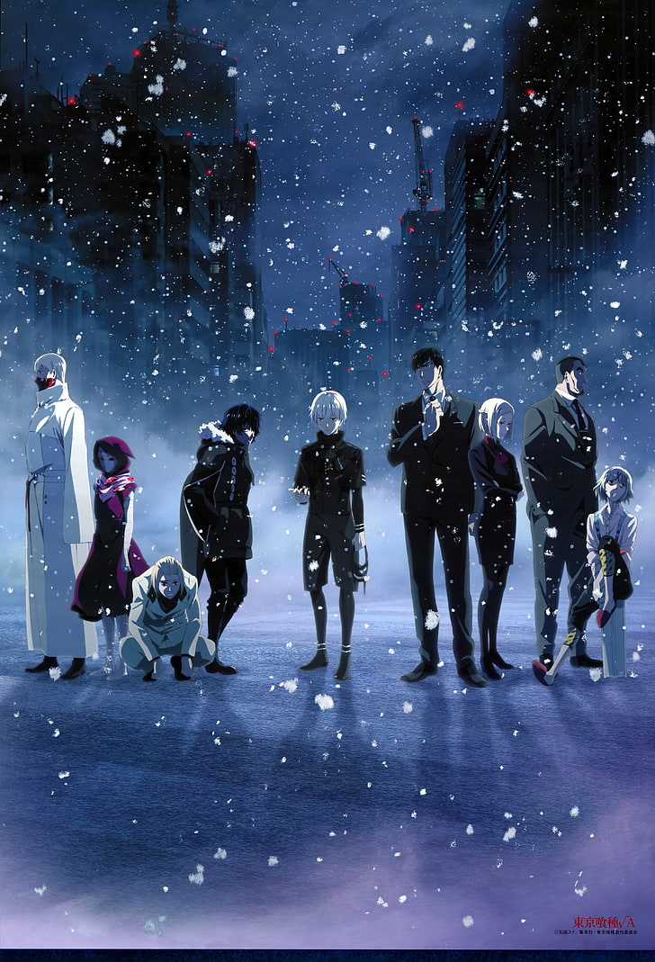 Tokyo Ghoul poster, Tokyo Ghoul, Kaneki Ken, Eto, Koutarou Amon, Yukinori Shinohara, Suzuya Juuzou, Mado Akira, Tatara, HD wallpaper