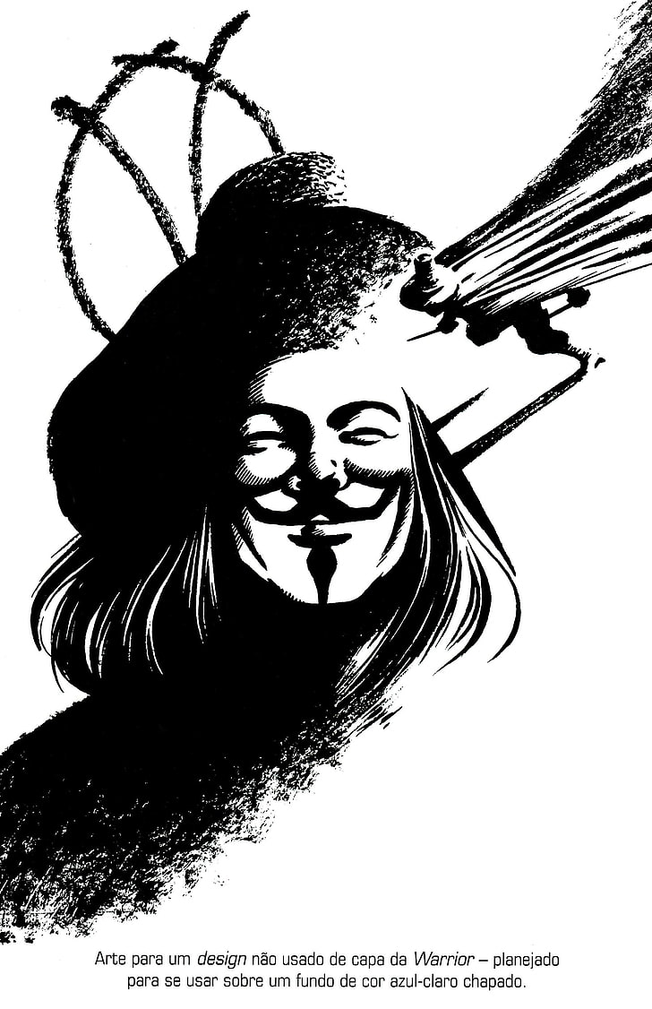 Fawkes Guy-affisch, David Lloyd, Alan Moore, V för Vendetta, V., HD tapet, telefon tapet