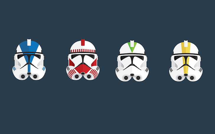 clone trooper, clone commander, minimalism, helmet, Star Wars, HD wallpaper