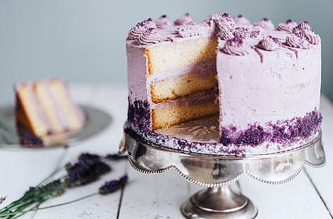 mat, tårta, godis, violett, HD tapet HD wallpaper