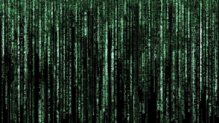 зелено, хакер, тъмнина, матрица, двоична система, двоичен код, код, HD тапет