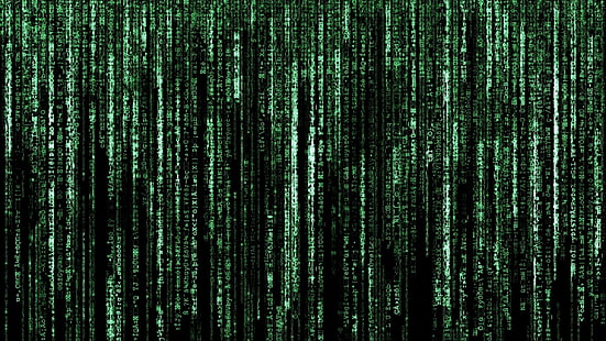 verde, hacker, escuridão, matriz, sistema binário, código binário, código, HD papel de parede HD wallpaper