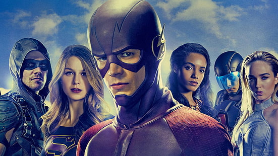 รายการโทรทัศน์, The Flash (2014), Arrow (รายการโทรทัศน์), Arrowverse, Atom (การ์ตูนดีซี), Brandon Routh, Caity Lotz, Flash, Grant Gustin, Green Arrow, Legends of Tomorrow (รายการโทรทัศน์), Maisie Richardson-Sellers, Melissa Benoist, Stephen Amell, Supergirl, Supergirl (รายการโทรทัศน์), Vixen (การ์ตูนดีซี), White Canary (การ์ตูนดีซี), วอลล์เปเปอร์ HD HD wallpaper